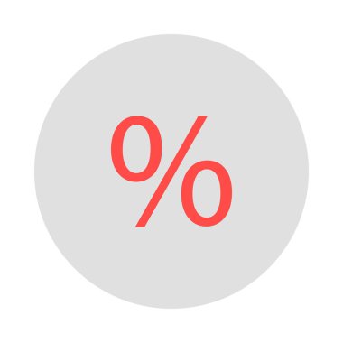 yüzde simge vektör illüstrasyonu 