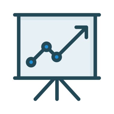 Gri tanıtım kurulu mavi ok büyüyen