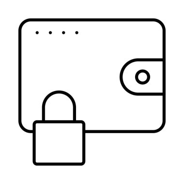 Beyaz arka plan üzerinde izole kürek kilit simgesi ile Wallew