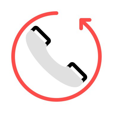 Telefon simgesi vektör illüstrasyonu 