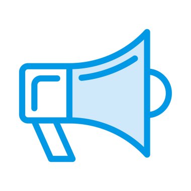 Beyaz arka plan üzerinde izole basit mavi hoparlör