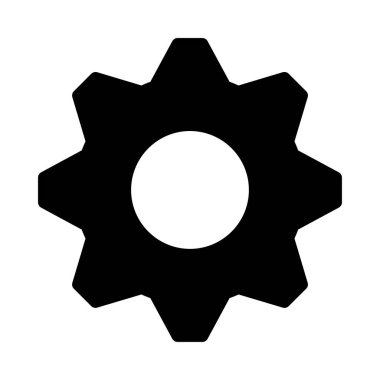 Beyaz arka plan üzerinde izole siyah dişli