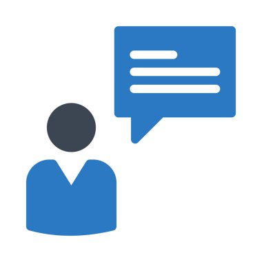 Beyaz arka plan üzerinde izole mesaj ile kişi simgesi