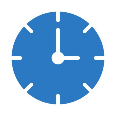 Beyaz arkaplanda mavi saat izole edildi