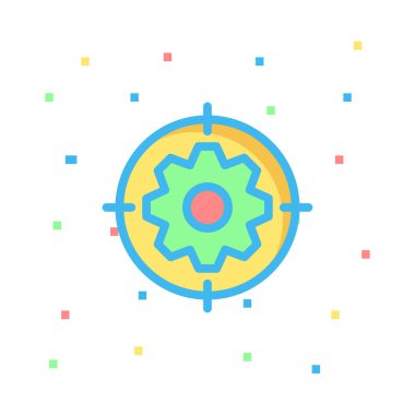 dişli simgesi vektör illüstrasyonu 