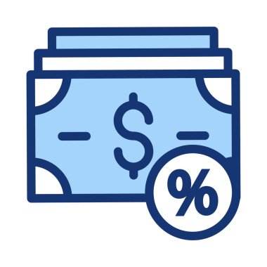 Doları banknot bölümü beyaz arka plan üzerinde izole işareti ile