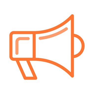 turuncu hoparlör imza izole üzerinde beyaz arka plan