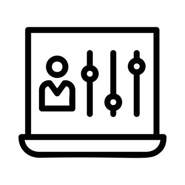 Beyaz arka plan üzerinde izole bilgisayar simgesi