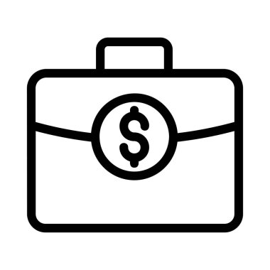 Beyaz arka plan üzerinde izole basit iş ve finans simgesi