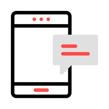 Sohbet simgesi vektör illüstrasyonu 