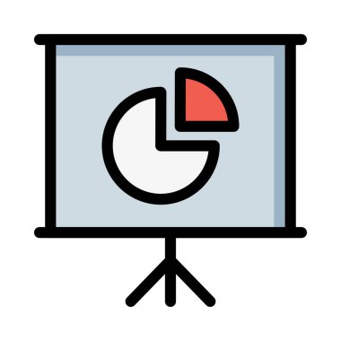 sunum simgesi vektör illüstrasyonu 