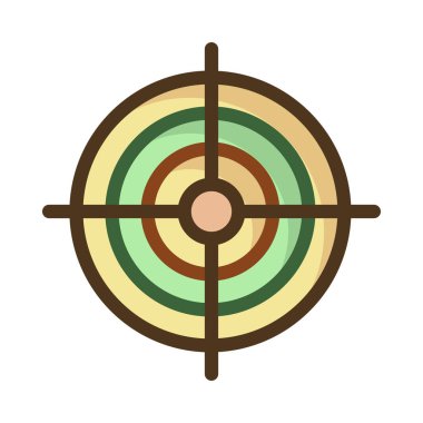 Beyaz arka plan üzerinde izole sarı ve yeşil hedef