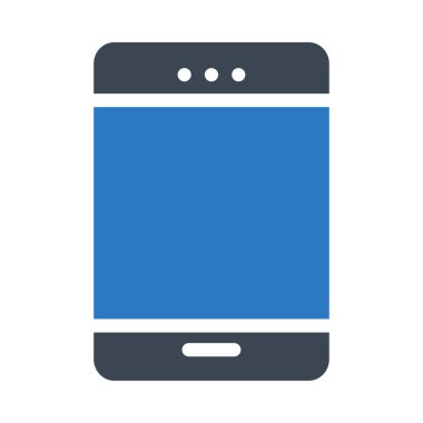 Boş ekran beyaz arka plan üzerinde izole mavi smartphone