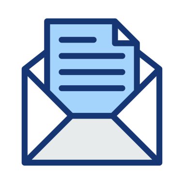 Beyaz arka plan üzerinde izole mavi mektup ile lanaenvelope