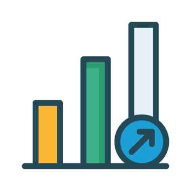 Ok düğmesi ile renkli büyüyen grafik