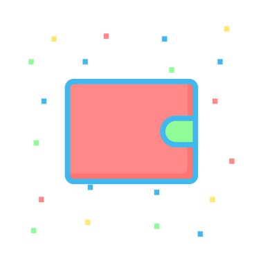 cüzdan ikonu vektör illüstrasyonu 