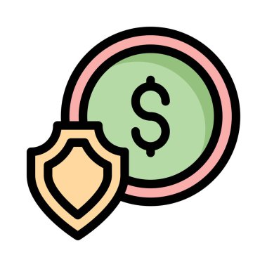  Dolar simgesi vektör illüstrasyonu 