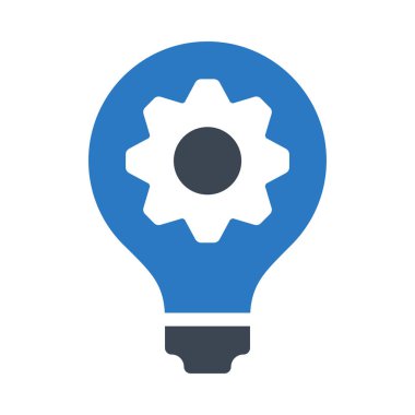 Mavi lamba ampul içinde gri dişli ile