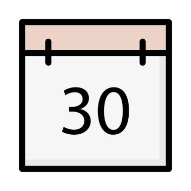 Beyaz arka plan üzerinde izole takvim 