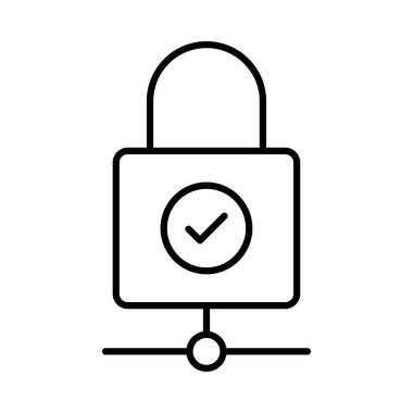 Beyaz arka plan üzerinde izole bitmiş simgesiyle kilitle