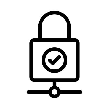 Beyaz arkaplanda kilit simgesi izole edildi