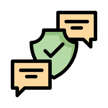 Sohbet simgesi vektör illüstrasyonu 