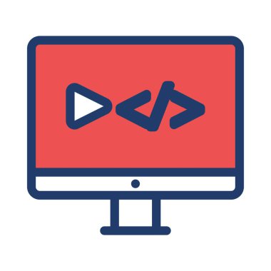 Beyaz arka plan üzerinde izole bilgisayar simgesi