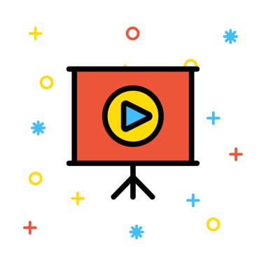 Video işareti izlerken kırmızı tanıtım kurulu