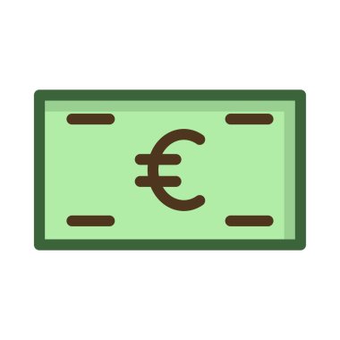 Beyaz arka plan üzerinde izole yeşil euro banknot