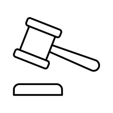 Beyaz arka plan üzerinde izole yargıç çekiç