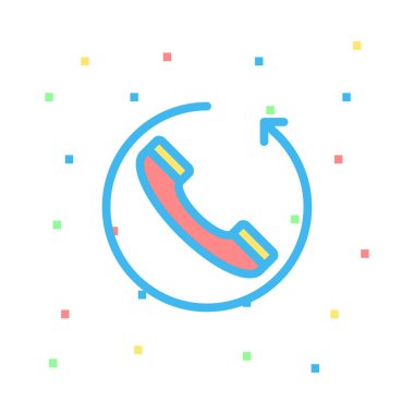 Telefon simgesi vektör illüstrasyonu 