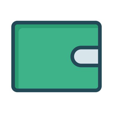 Yeşil cüzdan beyaz arka plan üzerinde izole