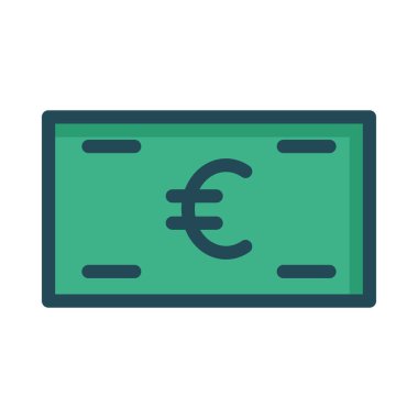 Beyaz arka plan üzerinde izole yeşil euro banknot