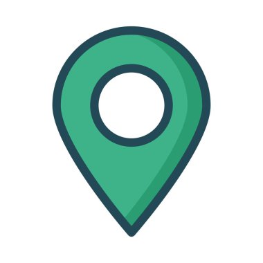 Beyaz arka plan üzerinde izole yer harita sembol