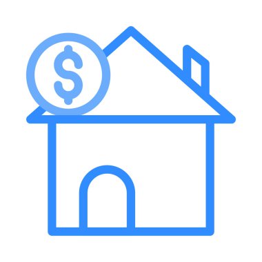 ev doları simge vektör çizim ile