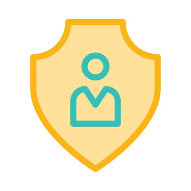 güvenlik simgesi vektör illüstrasyonu