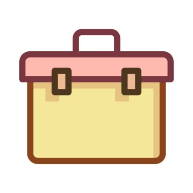 Beyaz arka plan üzerinde izole iş pembe ve sarı çanta