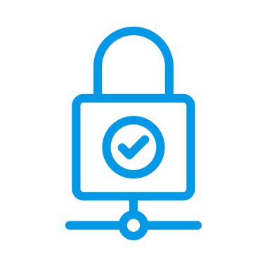 Beyaz arka plan üzerinde izole bağlantısı olan asma kilit