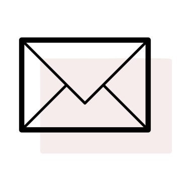 Zarf bej gölge beyaz zemin üzerine