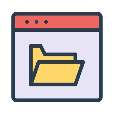 Beyaz arka plan üzerinde paylaşılan klasörle tablet cihaz