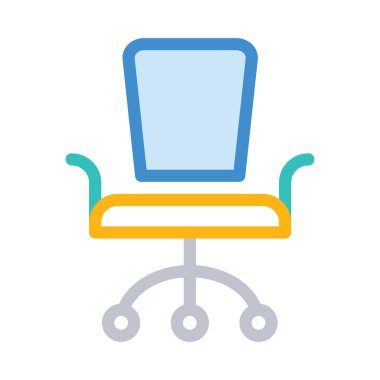 iş sandalye satırı simgesi, vektör çizim