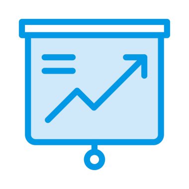 Beyaz arka plan üzerinde izole ok büyüyen ile mavi kağıt kaydırma