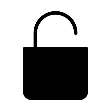 Beyaz arkaplanda kilit simgesi izole edildi