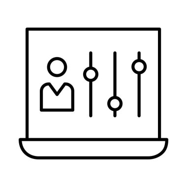 Beyaz arka plan üzerinde izole özellikleri ile kişi işareti