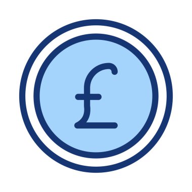 Beyaz arka plan üzerinde izole mavi Lirası para