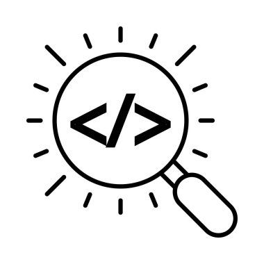 Ok sembolü olan Büyüteç parlayan