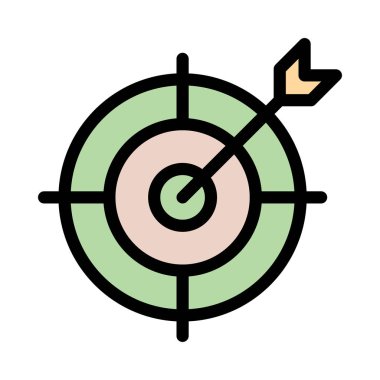 iş hedef satırı simgesi, vektör çizim