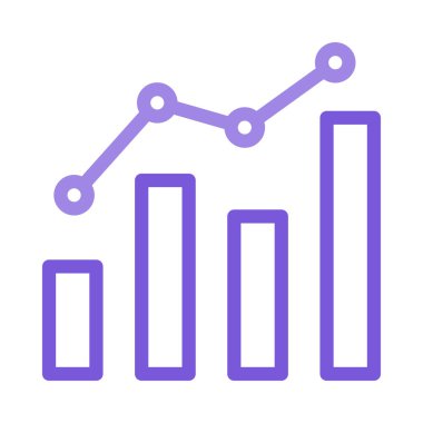mor çizgi büyüyen grafik sembolü