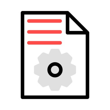 iş belge satırı simgesi, vektör çizim