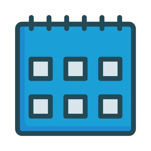 Blauer Und Grauer Kalender Isoliert Auf Weißem Hintergrund — Stockvektor